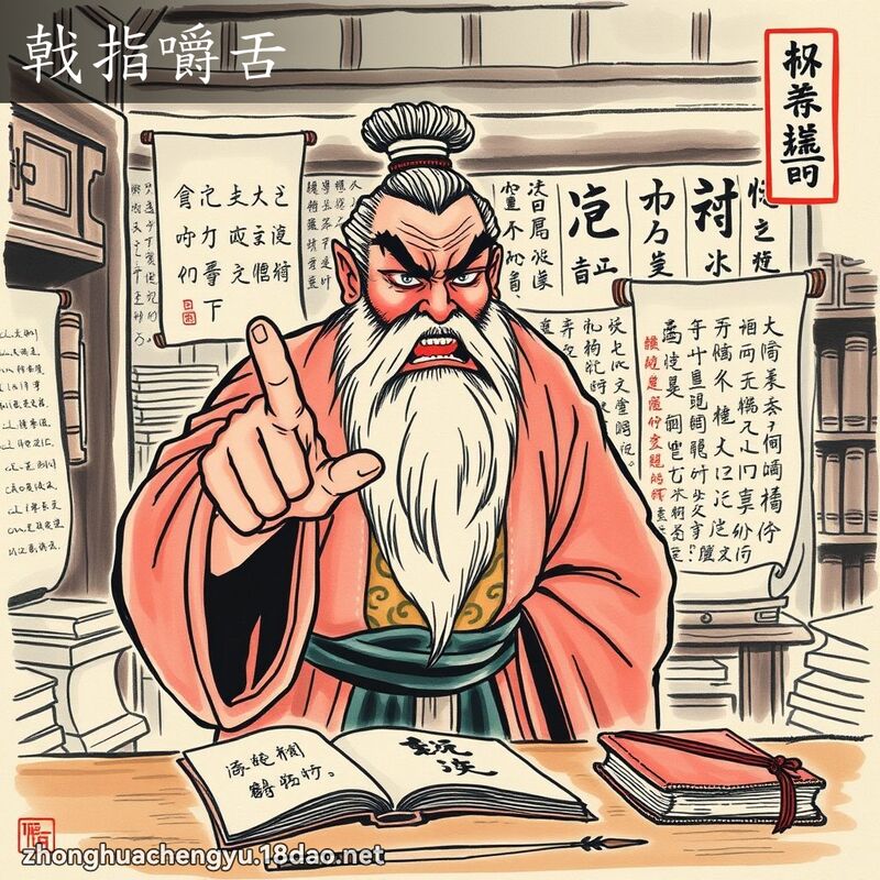 戟指嚼舌 配图