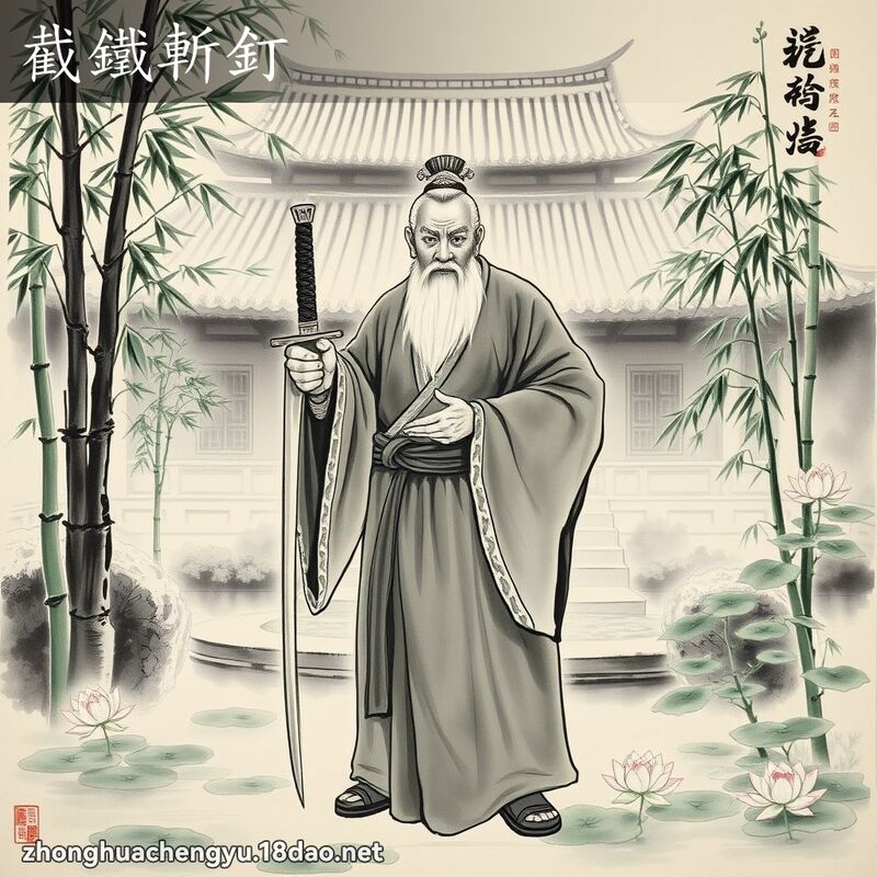 截鐵斬釘 配图