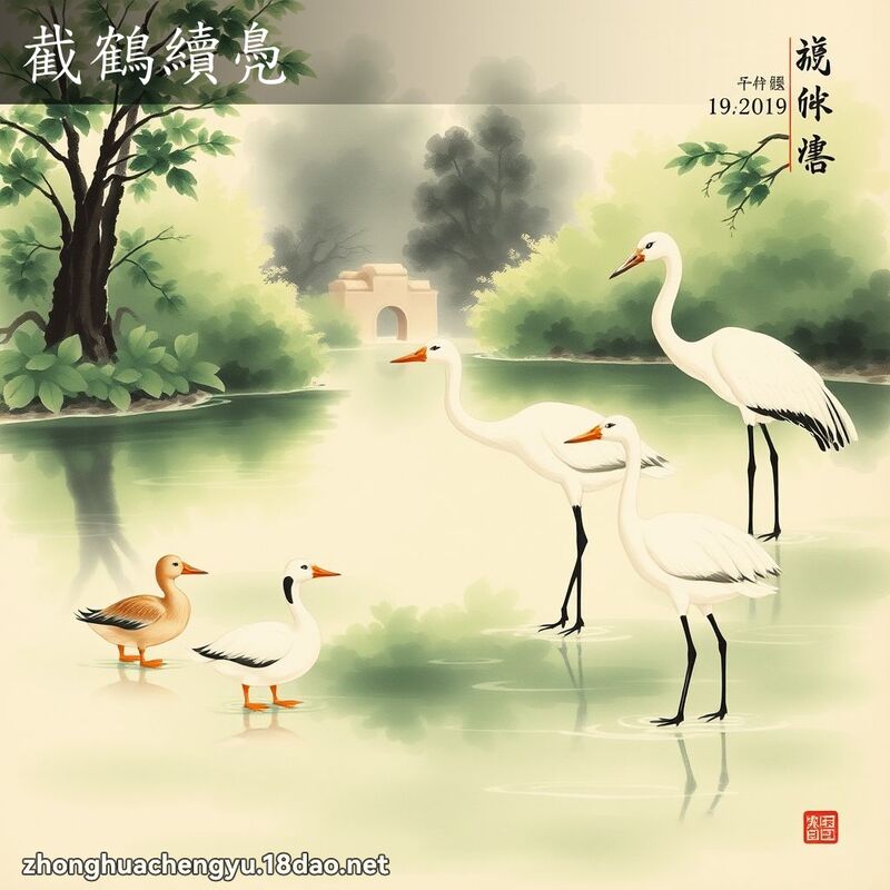 截鶴續鳧 配图