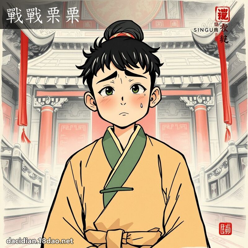 战战栗栗 - 中华成语配图
