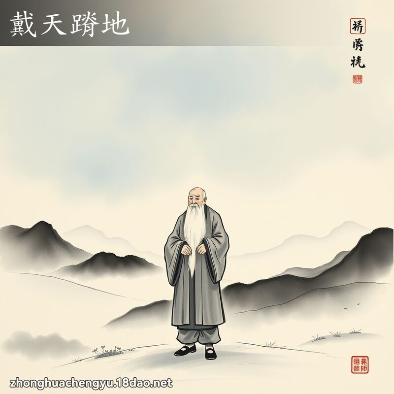 戴天蹐地 配图