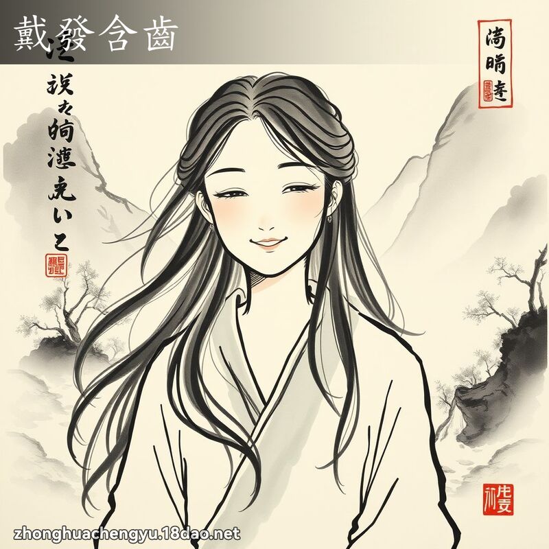 戴發含齒 配图