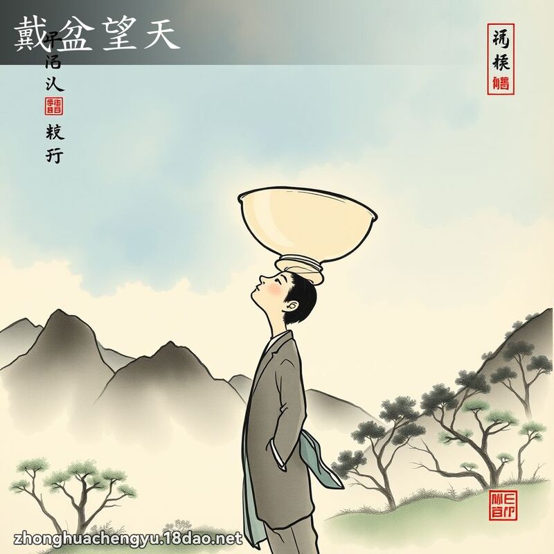 戴盆望天 配图