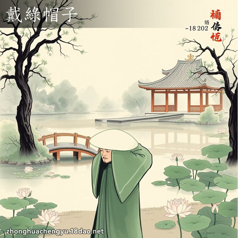 戴綠帽子 配图