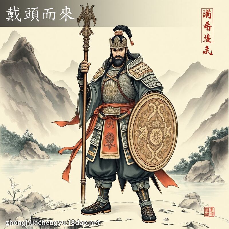 戴頭而來 配图