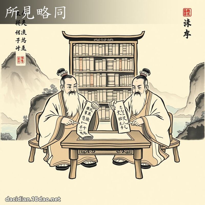 所見略同 - 中華成語配圖