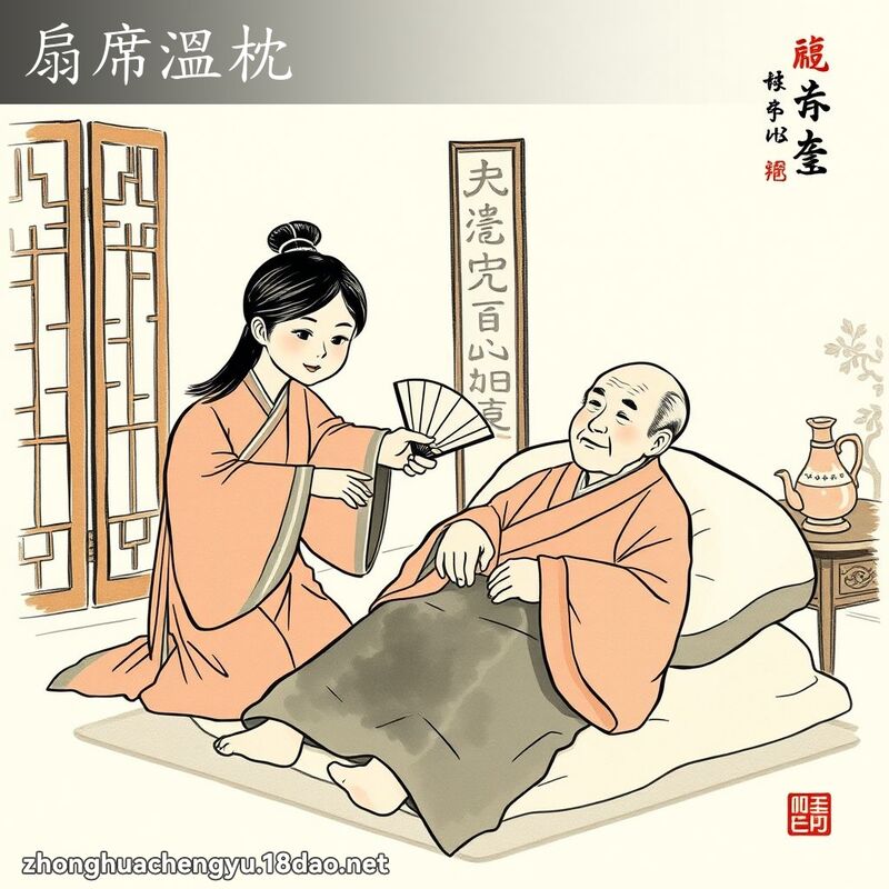 扇席溫枕 配图