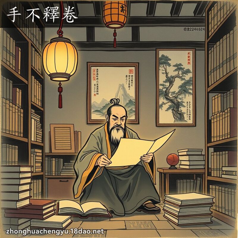 手不釋卷 配图