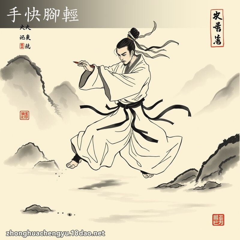 手快腳輕 配图