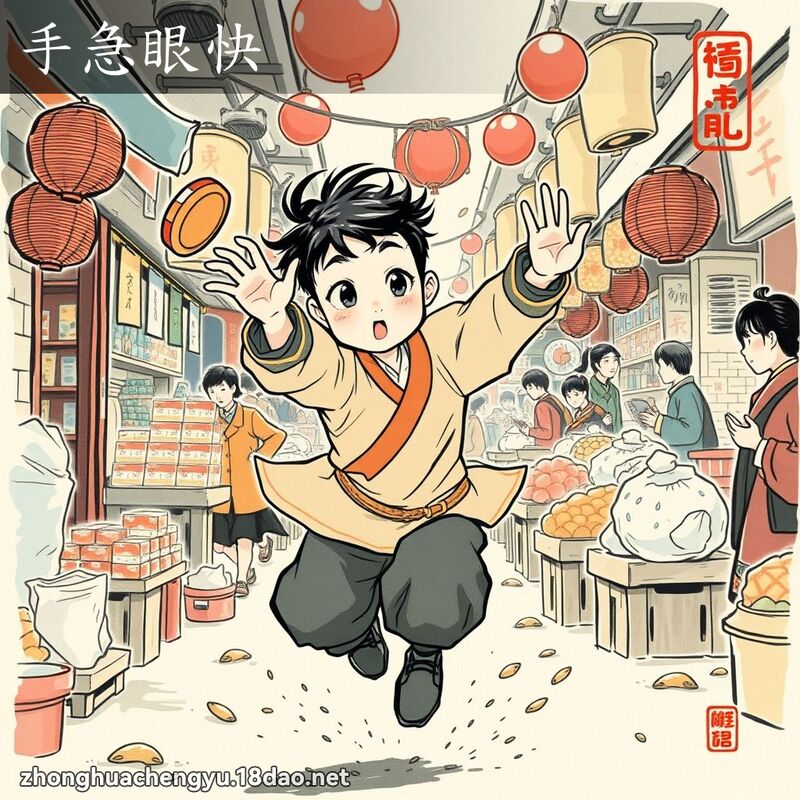 手急眼快 配图