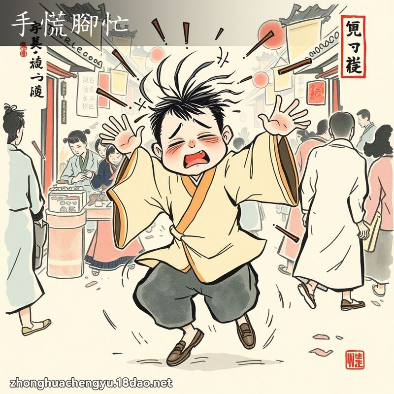 手慌腳忙 配图