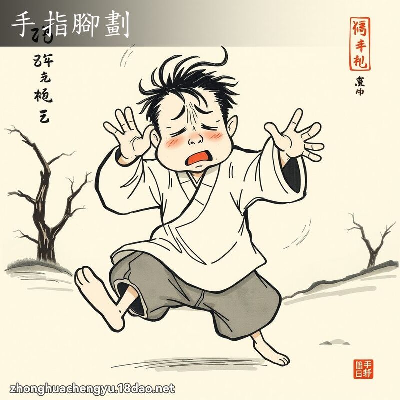 手指腳劃 配图