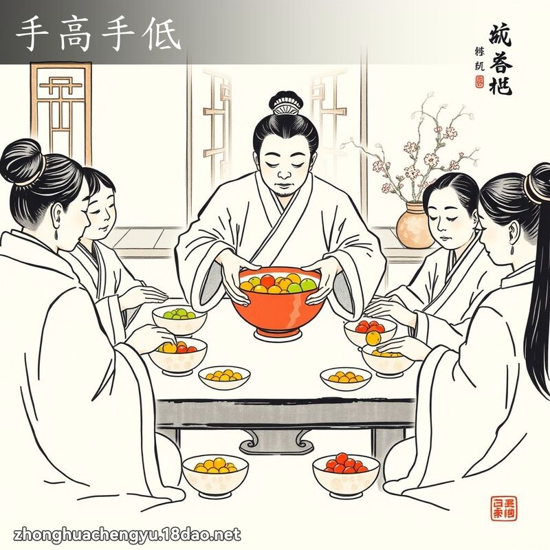手高手低 配图