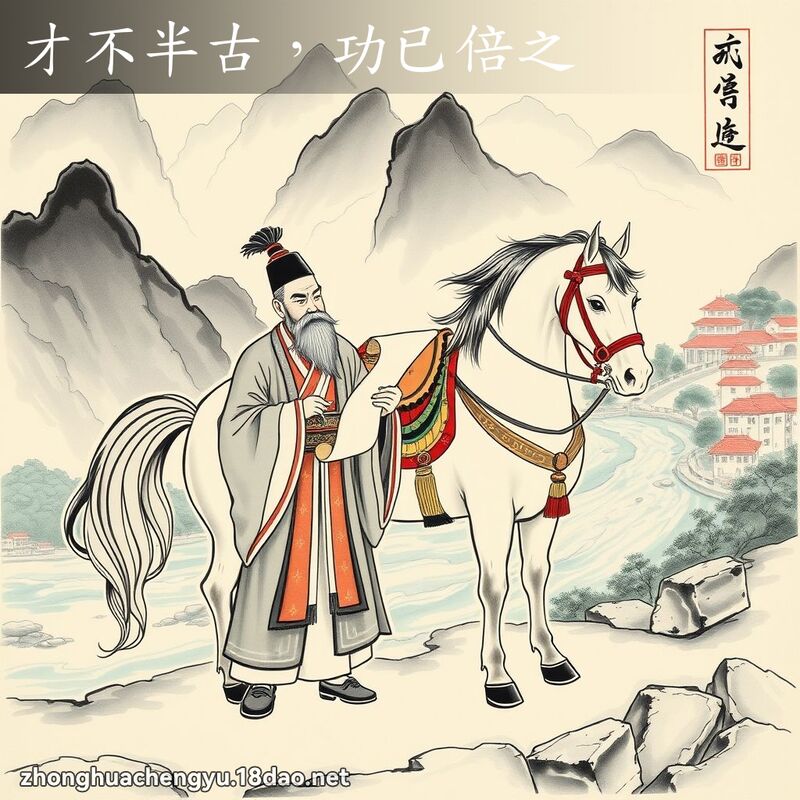 才不半古,功已倍之 配图