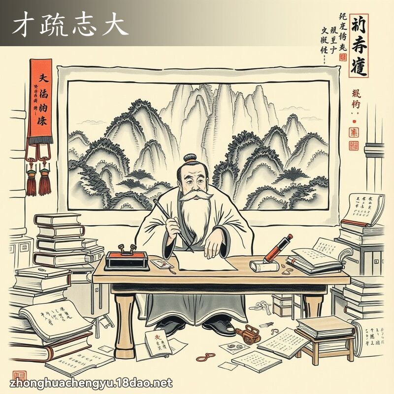 才疏志大 配图