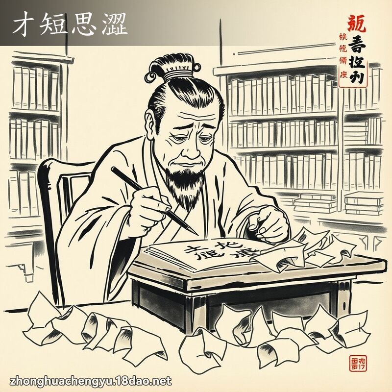 才短思澀 配图