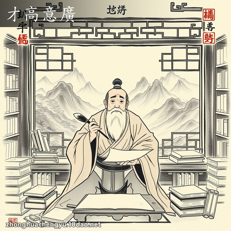 才高意廣 配图
