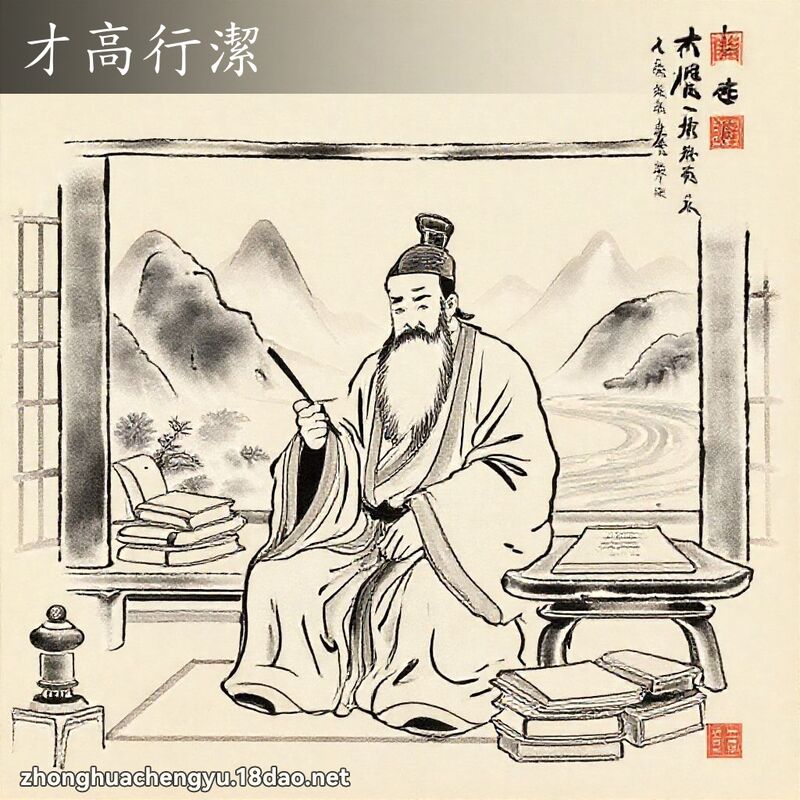才高行潔 配图
