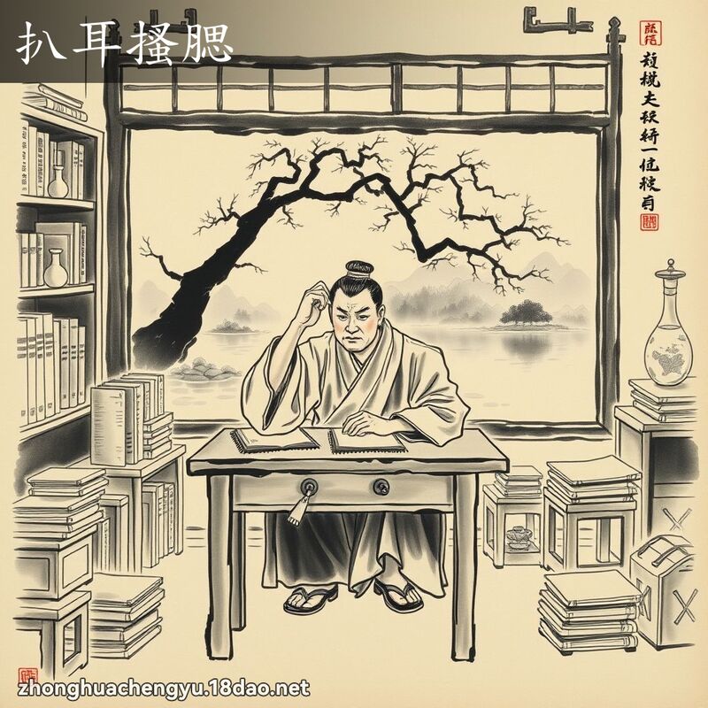扒耳搔腮 配图