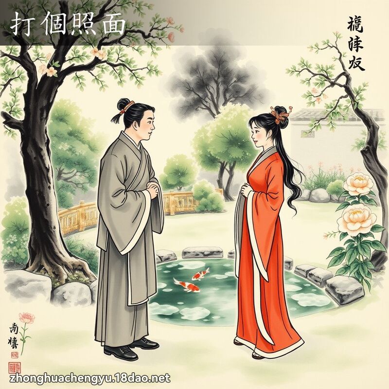 打個照面 配图