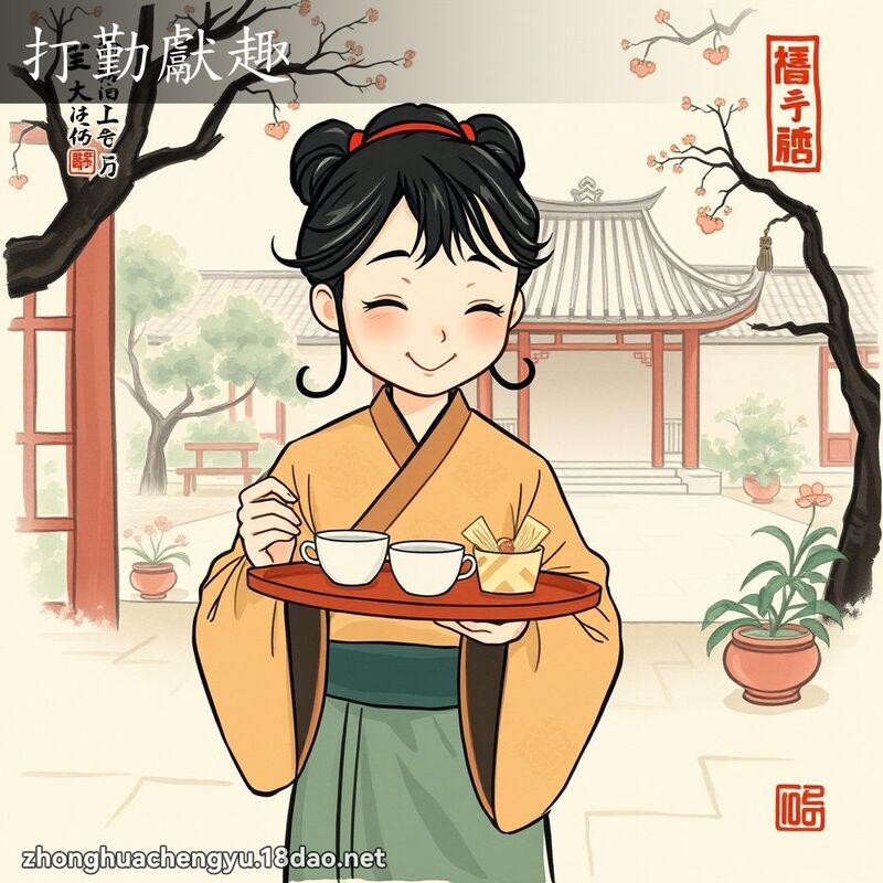 打勤獻趣 配图
