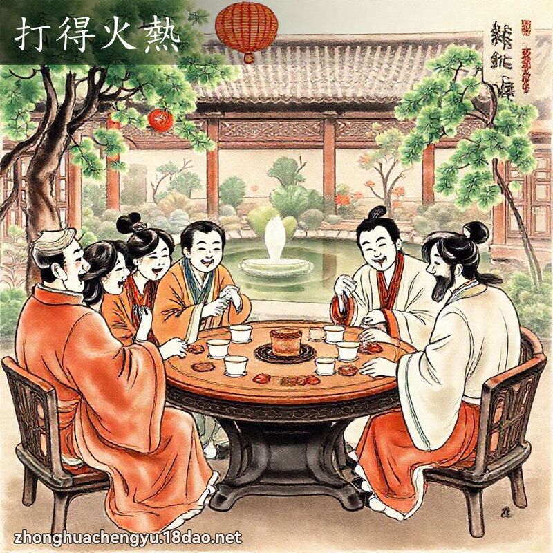 打得火熱 配图