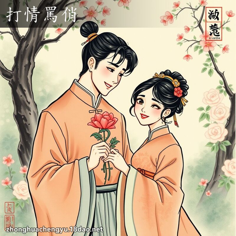 打情罵俏 配图