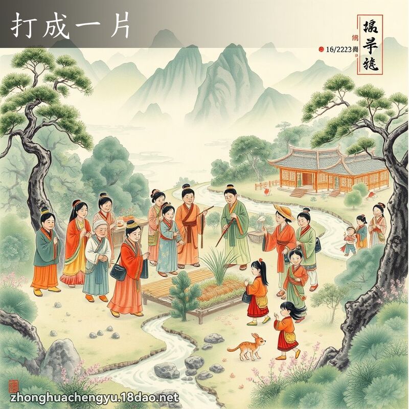 打成一片 配图
