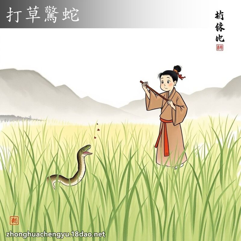 打草驚蛇 配图