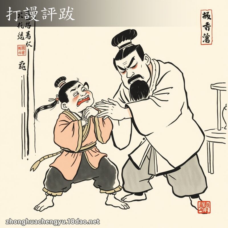 打謾評跋 配图