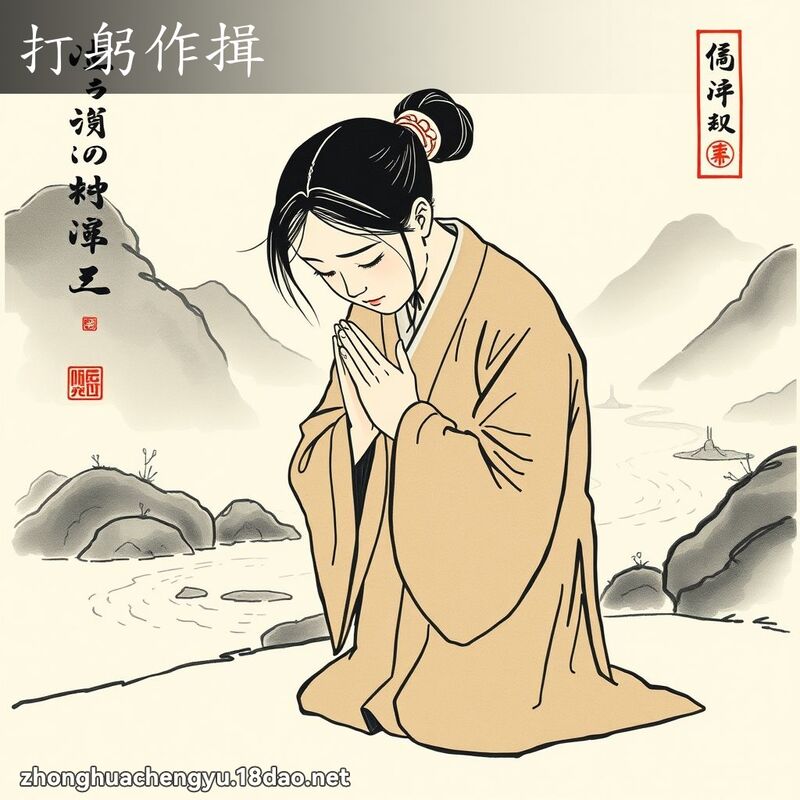 打躬作揖 配图