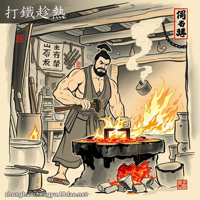 打鐵趁熱 配图