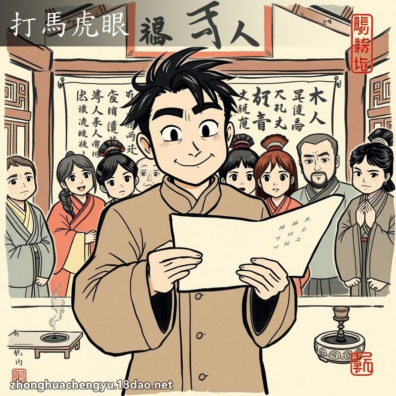 打馬虎眼 配图