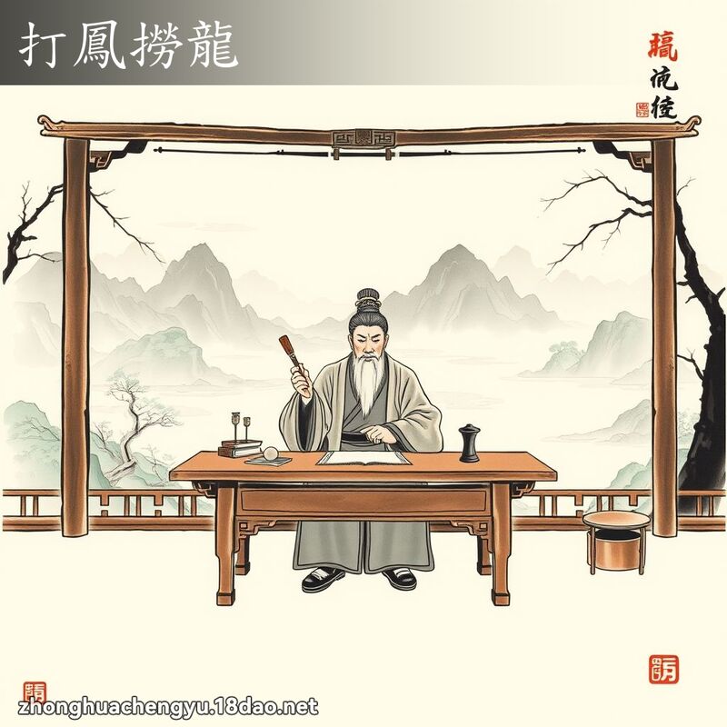打鳳撈龍 配图