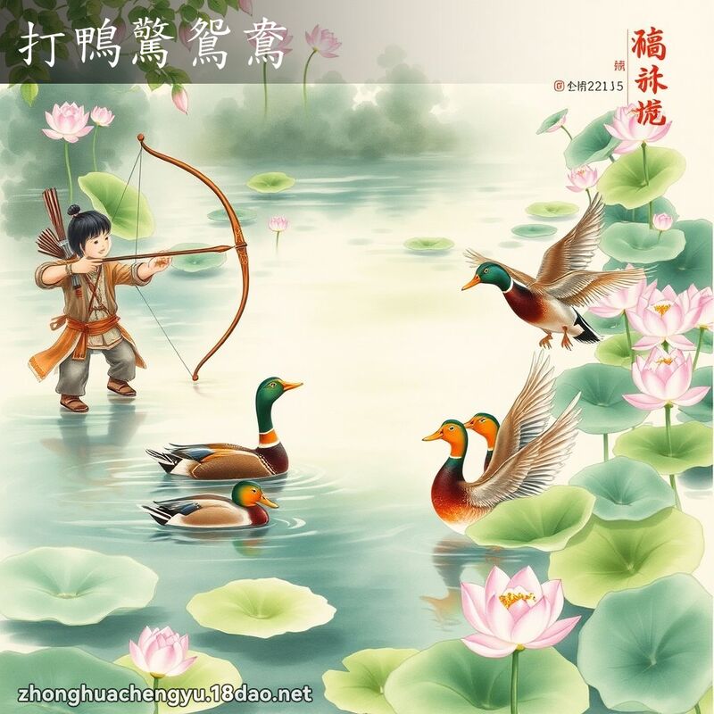 打鴨驚鴛鴦 配图