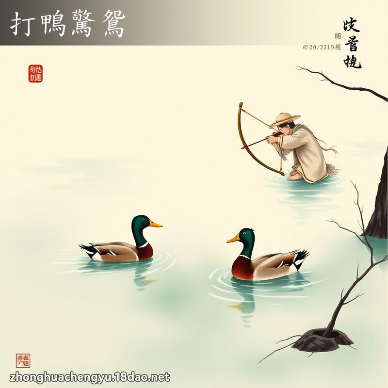 打鴨驚鴛 配图