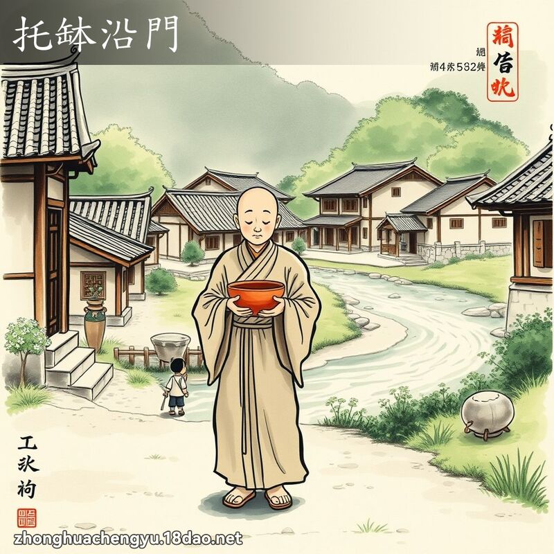 托缽沿門 配图