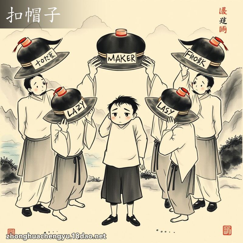 扣帽子 配图