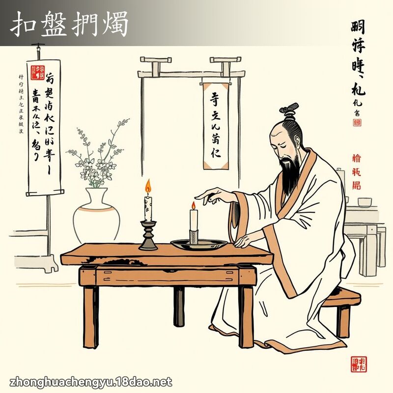 扣盤捫燭 配图