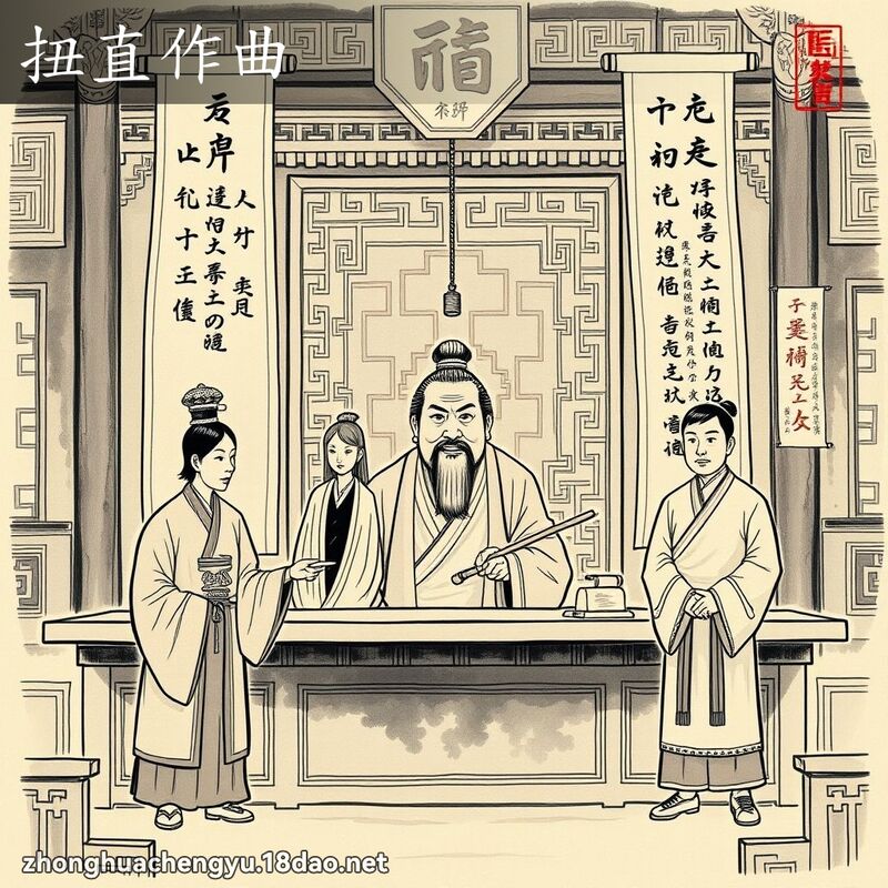 扭直作曲 配图