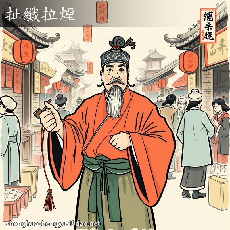 扯纖拉煙 配图