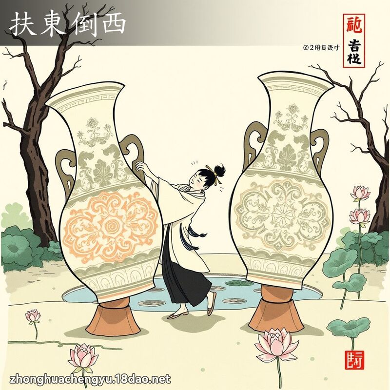 扶東倒西 配图
