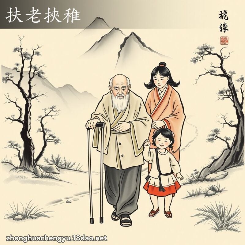 扶老挾稚 配图