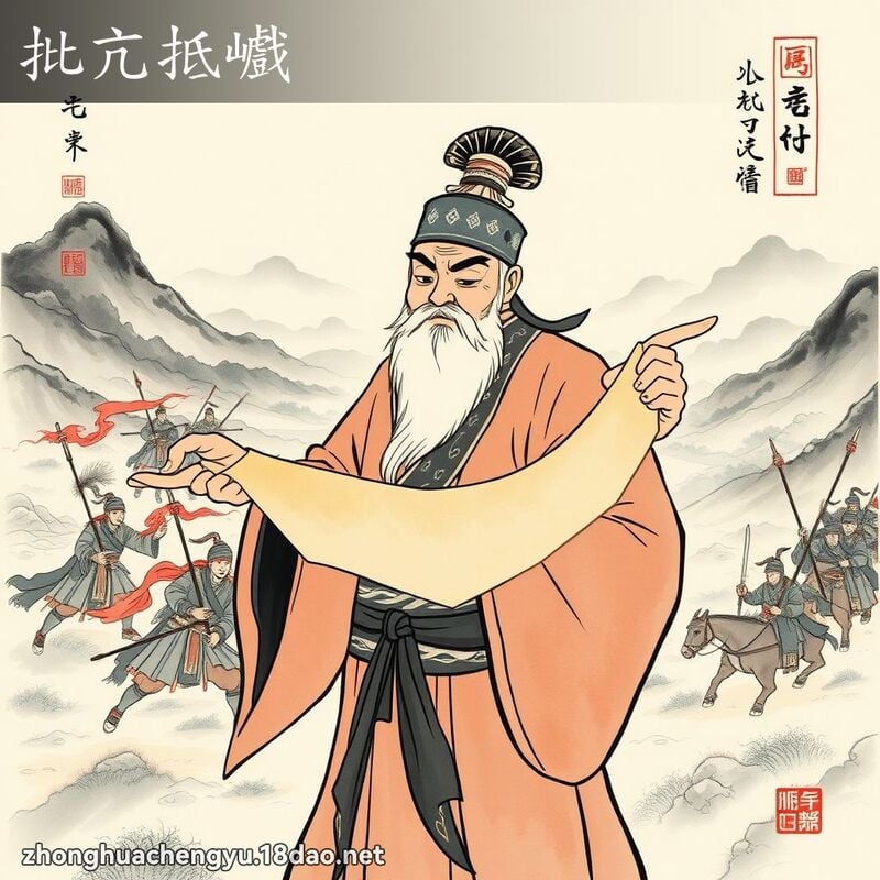 批亢抵巇 - 中华成语配图