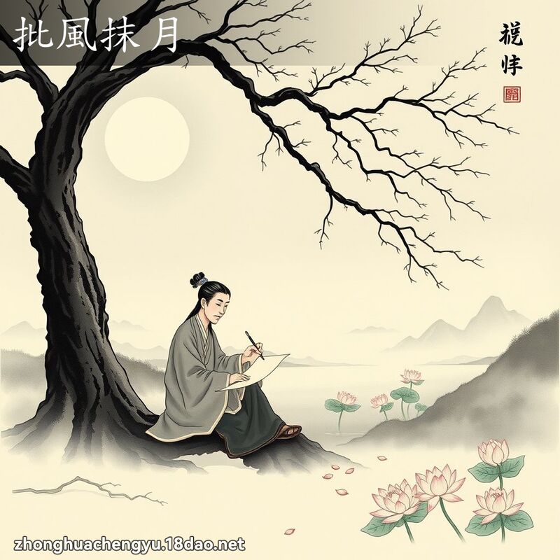 批風抹月 配图