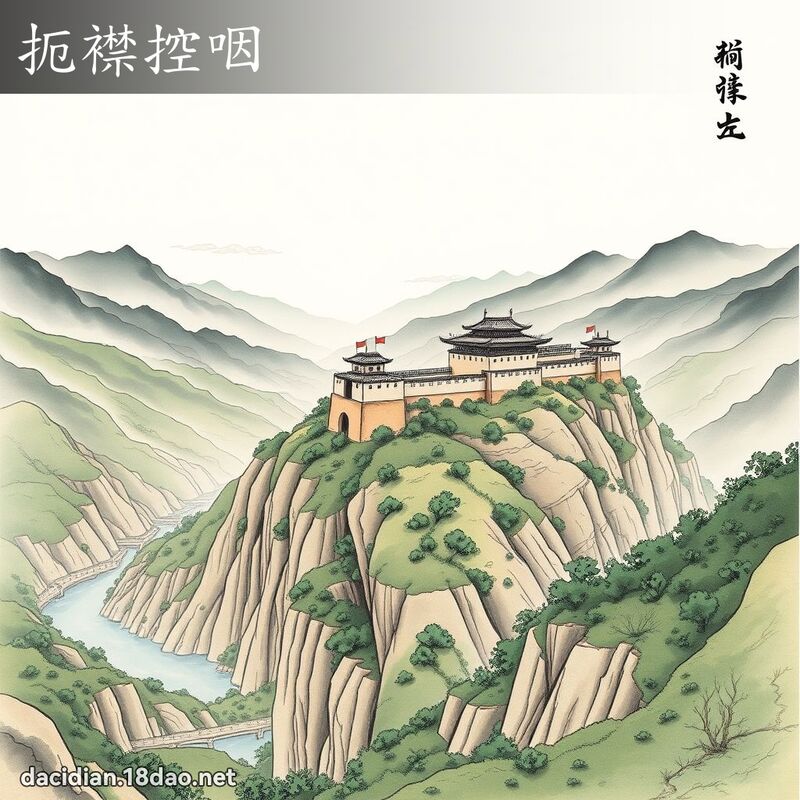 扼襟控咽 - 中华成语配图