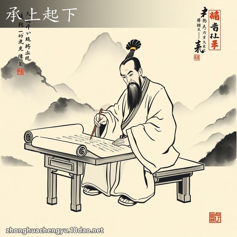 承上起下 - 中華成語配圖