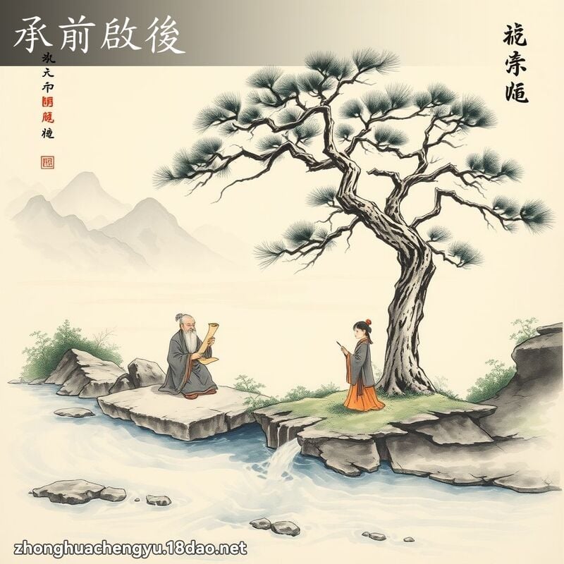承前啟後 配图