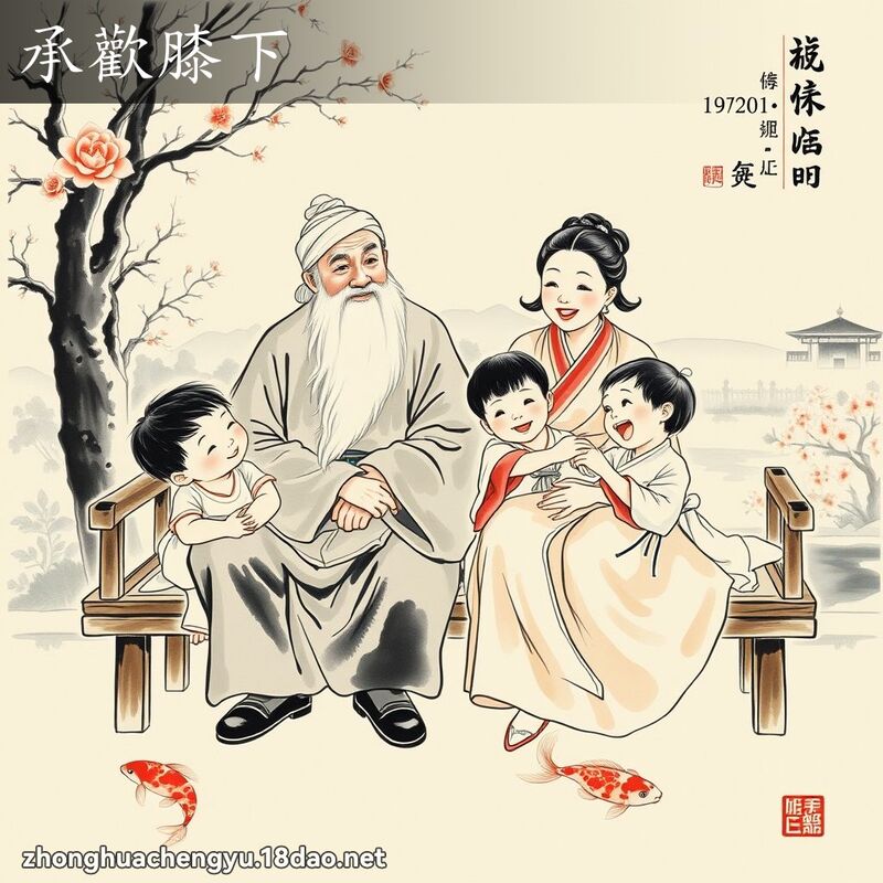 承歡膝下 配图