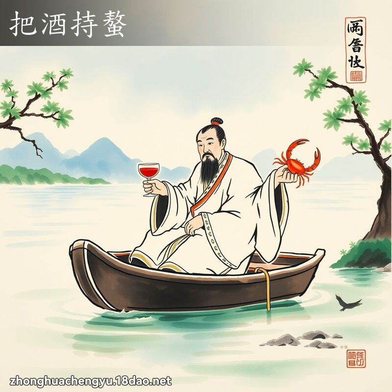 把酒持螯 配图